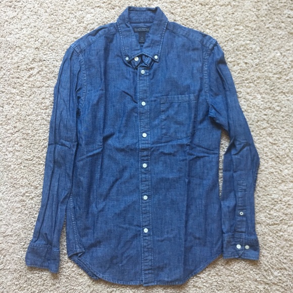 banana republic mens denim shirt